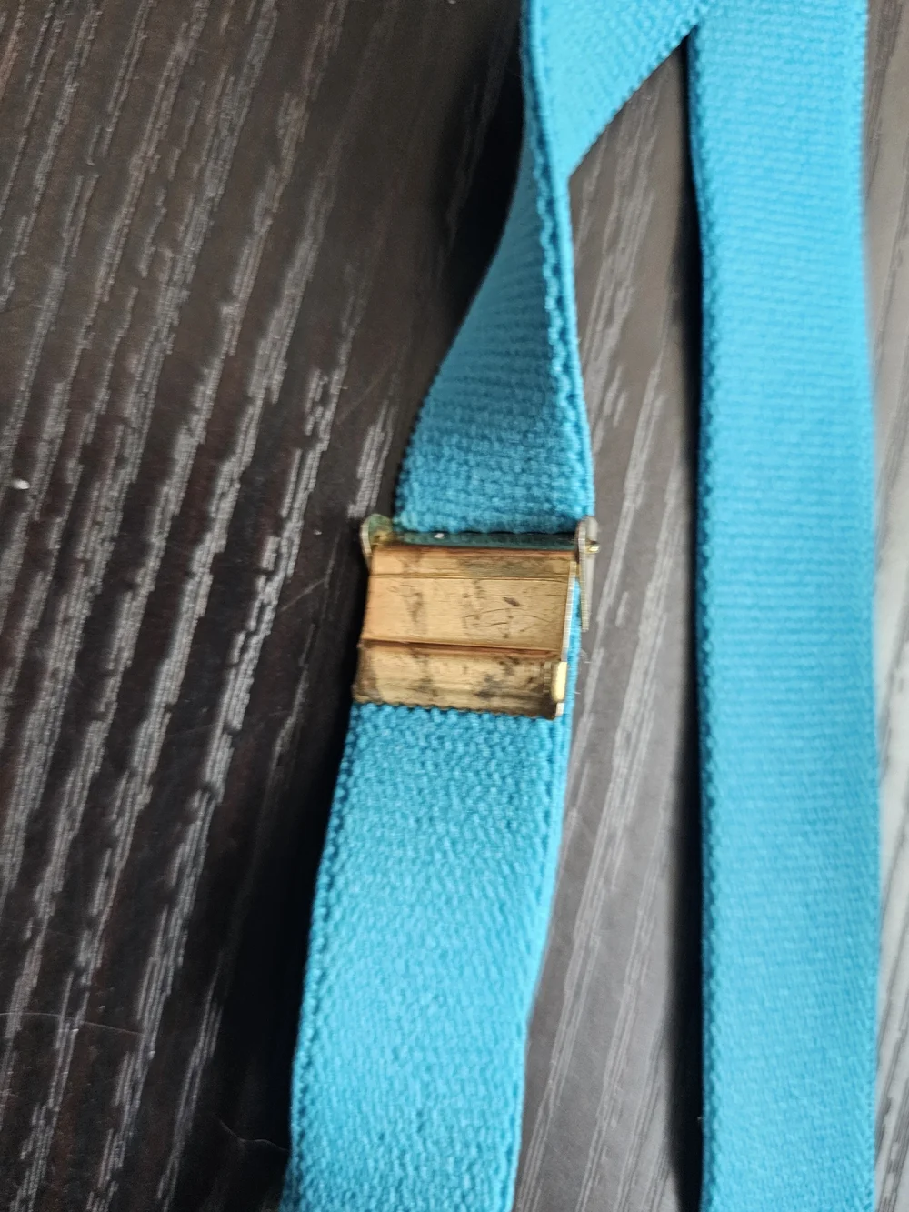 Turquoise Stretch Elastic Belt with Gold Tone Hardware